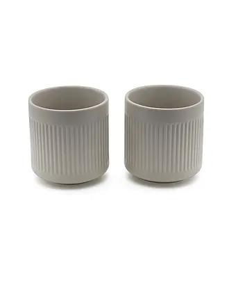 BREDEMEIJER | Teebecher SKAGEN 2er Set 0,3l Steingut Hellgrau | 